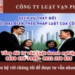 dịch vụ tư vấn thay đổi người đại diện theo pháp luật