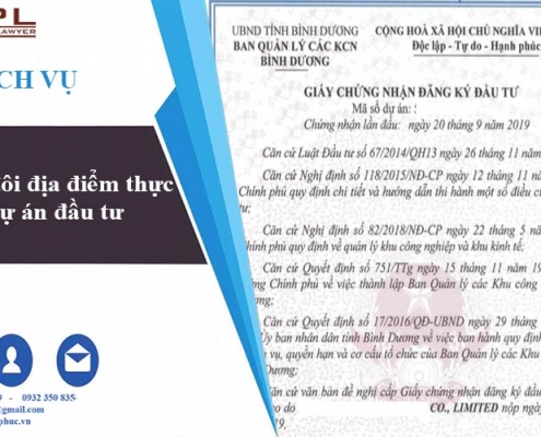 Thay đổi địa chỉ công ty nước ngoài, thay đổi điạ điểm đầu tư